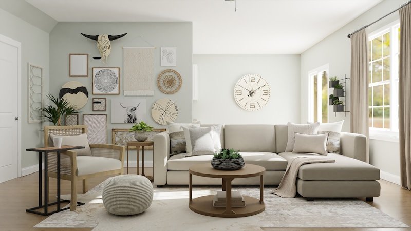 Ambiente decorado com móveis modernos